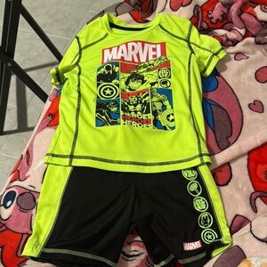 Marvel Neon Green and Black Kids' Outfit